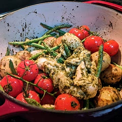 We added zesty lemon seasoning to it!! It was fantastic. We ate it with french bread. Delicious.