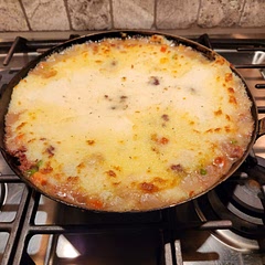 Added some additional flavoring, used beef stock instead of chicken, also made more gravy