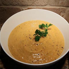 I'm glad I read previous notes prior to making it. I ended up tripling the amount of liquid. I also had to substitute basil with parsley. Otherwise, the soup turned out very delicious!