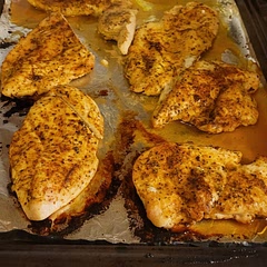 I added dried parsley and an additional seasoning ( Chica licka bam bam, bird rub), for a mild kick. But this came out really good. 
(I would add a bit more salt for next time)