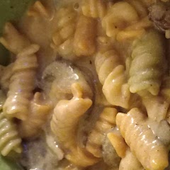 I kept the amount of beef, mushrooms, and onions the same but I doubled the pasta and sauce. I also added 1/2 c of red cooking wine.