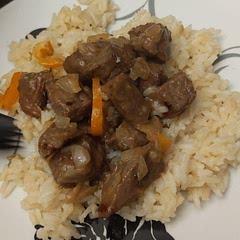 Delicious made it with white rice