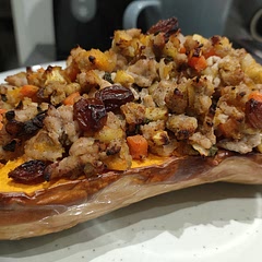 Really tasty, tastes similar to stuffing and gives me Christmas flavours. Next time I think I'll swap raisins for dried cranberries. Very filling too.