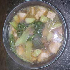 The amount of ingredients that is posted is about three  healthy servings I had coyote and bok choy to cook with and it tastes delicious