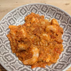 Was Ok, nothing amazing. Doubt they got it to look like the picture from using the slow cooker 😅 7 1/2 hours on low, chicken was overcooked. Used chorizo instead of italian sausage.