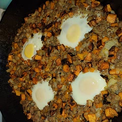 I used ground Turkey instead and Grape seed oil. The smokies and sweat combo was delicious