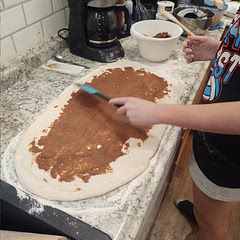 Fun recipe with my 12 yr old. We chose to premix the cinnamon filling