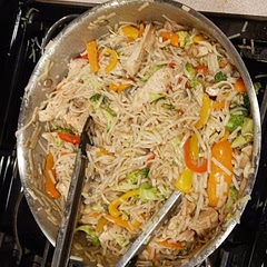 This was really good.  We all liked it including the kids! 
I will double the veggies next time and I doubled the sauce. The flavor was a little soy saucey...will add something to sweeten it up a little bit.