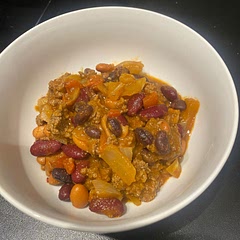 Added black beans and pinto beans so it wasn’t just a single type of bean. Loved it!