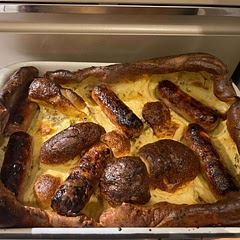 Followed recipe but added 4 eggs as they were quite small. Puffed up lots. Made the onion gravy but added some stock and cornflour.