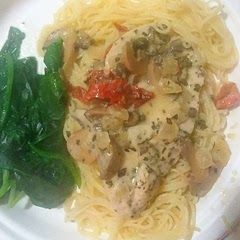 Fantastic! Used non-dairy cream and added capers. Served with angel hair pasta and wilted spinach. A winner!