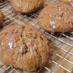 I don't usually go for the pumpkin flavor but figured I'd give this a go for the holidays. Still not my favorite flavor, but these scones turned out very moist which I was happy about!