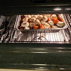 I think ibused too much brown sugar and butter. And not enough marshmallows.  I have alot of juice in bottom of pan
