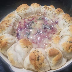 For some reason, the biscuit dough on the bottom did not cook. Next time I'll cook it longer to be safe.