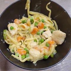 We made it more like chicken pot pie and less soupy but still was super yummy!