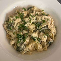 Absolutely amazing! I didn’t put in as many sun dried tomatoes (as I ran out) so will def make again using more. I added some finely diced red onion and lots of black pepper, parsley & grated parmesan to serve.