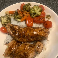 Ate it with rice.