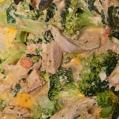 Would slice the broccoli in half to speed up cooking.