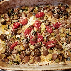 Delightful. The tomatoes burst and reduce into a sauce of its own. Ate it with some pasta.
