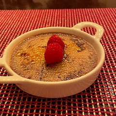I would add to make sure the water is put in the pan after the crème brûlée is put on the oven