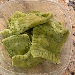 Next time I’ll add red peppers to the filling.