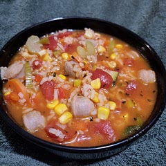 I added some rice and corn at the request of my hubby ♡ Definitely a go to winter recipe
