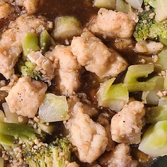 Doubled the sauce and served over white rice.  Very tasty.