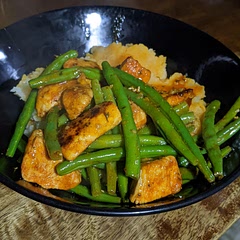Really good. Used breast meat rather than thighs and served over mashed sweet potatoes. Used dried parsley and omitted the sriracha but did extra chilli flakes. Will have again.