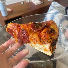 Best pizza crust and sooo easy.

Made it the night before and let it rise in the fridge.