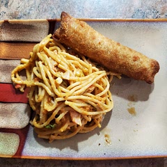 The sauce is very creamy but very peanut forward and really hides the flavor of the crab. I would use this for chicken or pork satay. I did add a bit more chili paste and next time may decrease the amount of peanut butter.