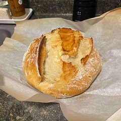 So easy to make! It helped to weight my ingredients for best results. I also took her advice and let it proof in the fridge overnight.