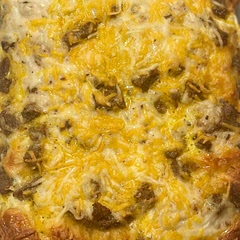 My family loved it. I thought it was ok. The gravy was a bit much for me. I used Beyond Meat sausage but would love to try with Turkey sausage. My family including tiny people couldn’t get enough. Savory dish.