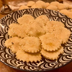 Absolutely delicious. Used all all-purpose flour, makes A TON - added goat cheese to filling as well, fantastic