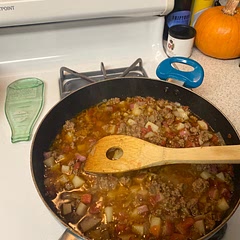 Go nuts on the cumin and chili powder. I used fresh garlic and should’ve just used the whole head.