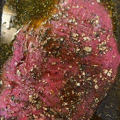 My go to steak marinate! This is a flank steak but I’ve used it for churrasco, ribeye and tomahawk steaks! Simply love it! Great flavors! I also doubled the garlic.
