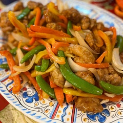 Added snow peas. Amazing recipe