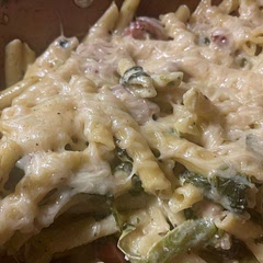 The dish was absolutely delightful. I had to put my own twist on it. So, I added some bell peppers and spinach so we could have veggies. Everything else I followed to the letter. It was great!