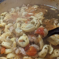 Very good with some mozzarella shreds on the top! I used cut up sausage instead of ground meat but we felt like it would have been good without the meat as well.