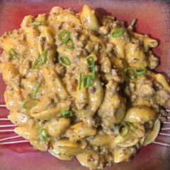 This turned out fine.  Like Hamburger Helper but a little tastier.  Had to add extra water for the noodles.