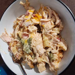 So good. I set aside a little bacon grease to mix with the broth and ranch. Very good