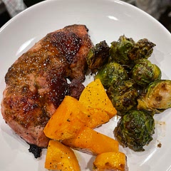 Substituted sirloin due to grocery store being out of tenderloin. Still delicious!