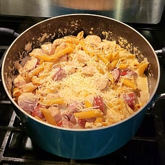 Delicious! I used chicken breasts instead of a whole chicken and added WAY more cheese. Put a piece of bread at the bottom of my bowl and dug in:)