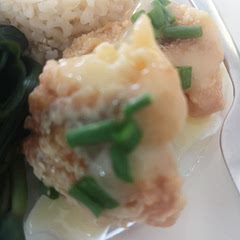 Added more honey and condesed milk, used salmon instead of shrimp. Yum!