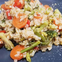 Yummy, really nice flavour, added chicken for the  meat eaters