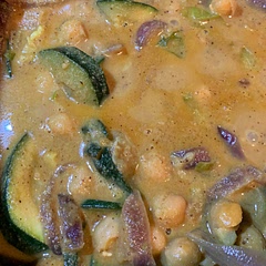used zucchini instead of tomatoes!