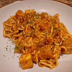 Reviews have been really good, so I don't know if we did something wrong in creating this dish (other than putting with noodles instead of rice - but that shouldn't change the flavour!), but we just found it rather bland. It wasn't not nice... but not tasty either.
