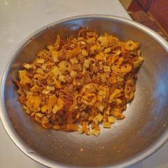 I edited it a little.  Added garlic pretzels, Cheetos snack mix, sweet and spicy trail mix, chopped mixed nuts.