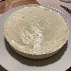 Fresh out of the freezer! I like frozen cheesecakes so this one is ice cream like. Only thing I changed here is the base! Instead of graham I used Plazma crumbs 🥰