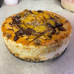 I added peaches instead of apples  and a drizzle of Nutella!