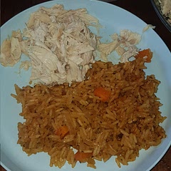Added more spices as it was lacking flavour, added some chicken for the meat eaters and olives were added to the adult plates